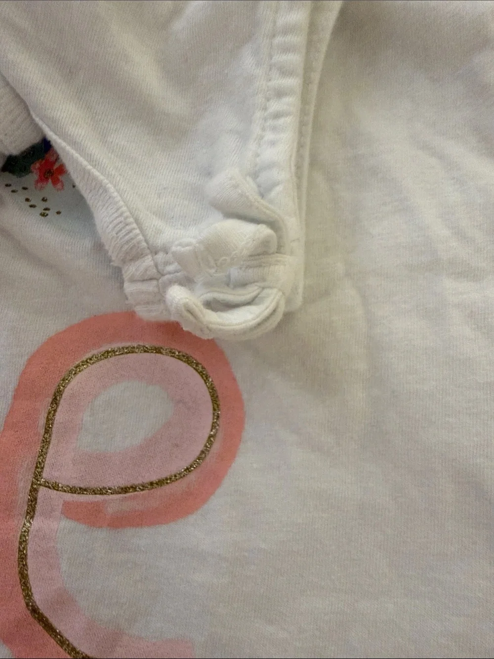 Carter's White Tank Top with Pink and Green Palm Graphic - Kids